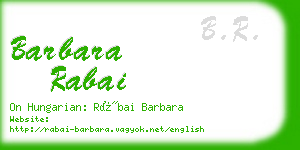 barbara rabai business card